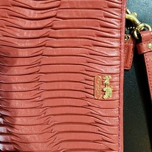 Coach leather quilted purse wallet wristlet